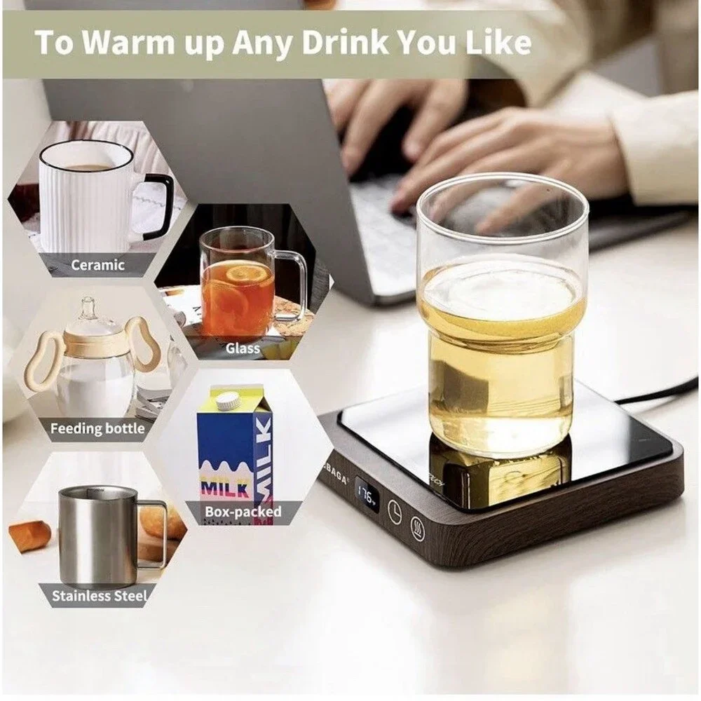 VOBAGA Coffee Mug Warmer & Coffee Warmer for Desk with 5 Temp Settings Displa...